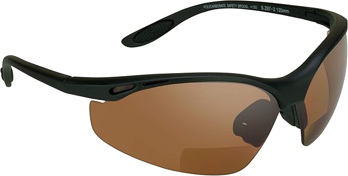 proSPORT Bifocal sunglass Safety Reader Z87 Wrap Around No Slip Grip +1.50 +2.00 +2.50 +3.00