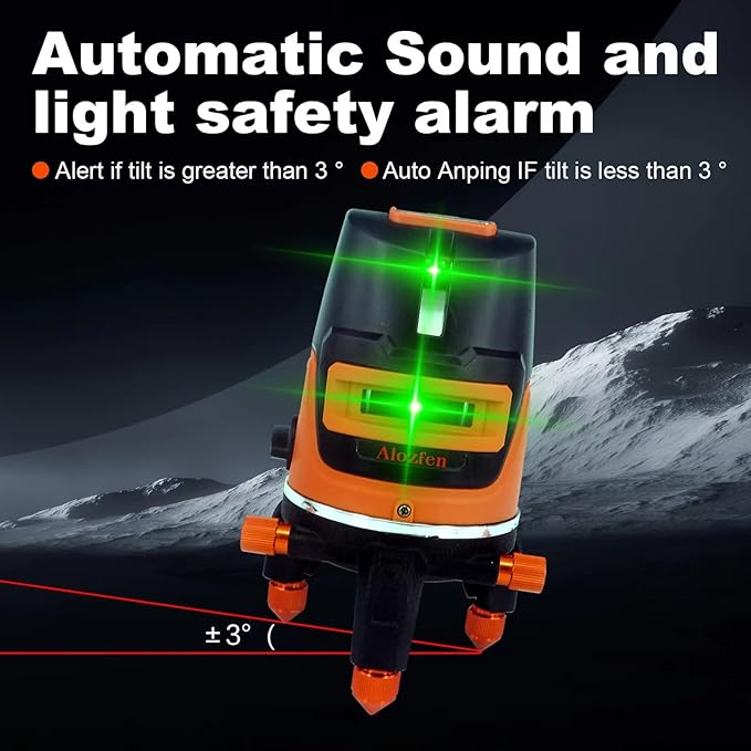 Rotary Laser Level, 360 Cross Line Laser level Self Leveling with 1 mm Horizontal Vertical Beam with 8000mAh Type-C Battery for outdoor Construction Project with Hard Carry Case (Rotary Laser)