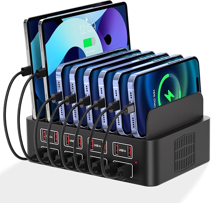16 Port USB Charging Station, 150W USB a Charging Station - Supports iPhone iPad Android Phones, Watches Game Consoles and Many Other Electronic Devices