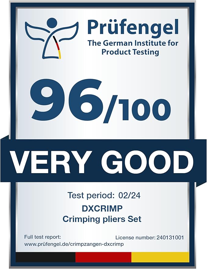 Ferrule Crimping Tool Kit, Ratchet Pliers for 24-8 AWG with 24 Types Insulated and Non-Insulated Ferrules, Hexagon Ferrule Crimper, Wire Ferrules Kit, Crimping Pliers set with Wire Strippers