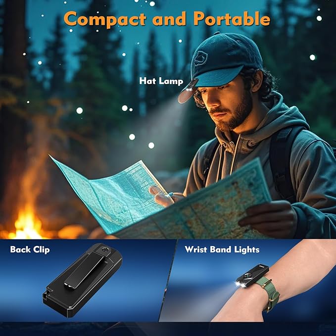 VTIGER K1 Keychain Flashlights, 800 Lumens Portable Flat Little Light,USB Rechargeable Mini Pocket EDC Flashlight with Clip,Compact LED Keyring Lights with Magnet for Everyday Carry,Camping,Emergency