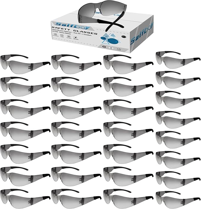 Safety Glasses Ansi Z87.1 Clear Safety Glasses Bulk Impact Resistant Lens Protective Eyewear for Men Women