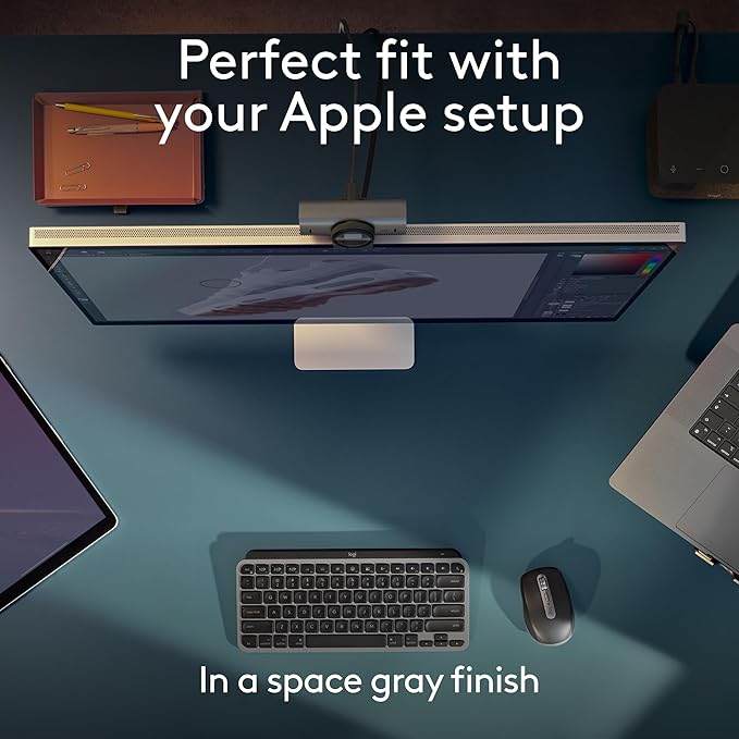 Logitech MX Keys Mini for Mac Minimalist Wireless Keyboard, Compact, Bluetooth, Backlit Keys, USB-C, Tactile Typing, Compatible with MacBook Pro,MacBook Air,iMac,iPad - Space Grey