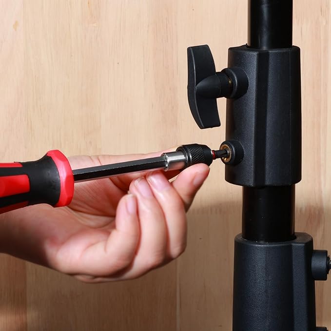 Magnetic Changeable Head Manual Screwdriver Holder, Quick Change&Release 1/4” Hex Bit Extension Holder for Screwdriver Bit, Nut driver, Socket Adapter