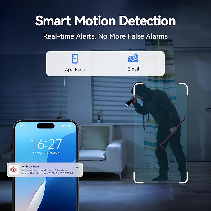 Wired Security Camera System Outdoor, 4CH 5MP Lite AHD DVR with 500G Hard Drive, 4 x 3MP Wired CCTV Camera, Indoor/Outdoor Surveillance DVR Kit with Human Detection, Night Vision