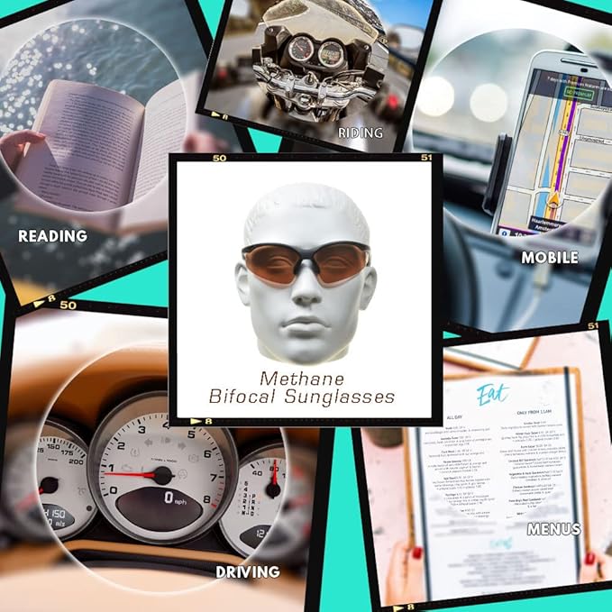 proSPORT Bifocal sunglass Safety Reader Z87 Wrap Around No Slip Grip +1.50 +2.00 +2.50 +3.00