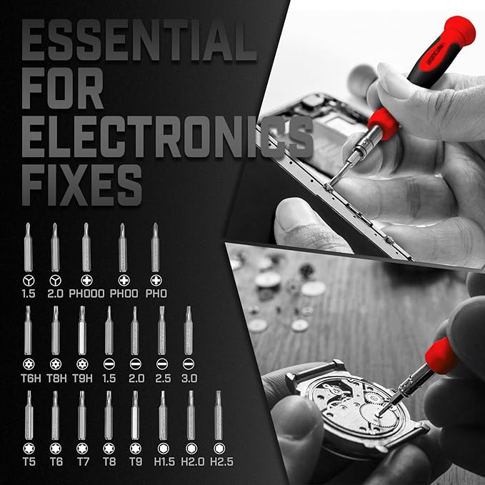 Multi Ratcheting Screwdriver Set: 56 IN 1 Magnetic Bits & Sockets with Case for Emergency Use At Home