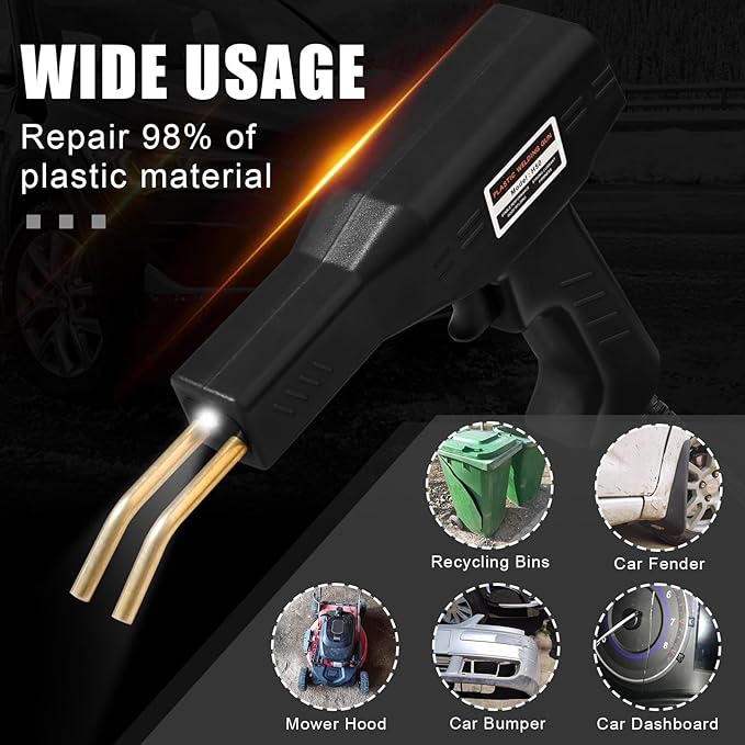 ATOLS Plastic Welder, 1000PCS Staples, Plastic Welding Kit, Hot Stapler Kit, Plastic Welder Gun Kit, Car Bumper Repair Kit, Plastic Repair Kit