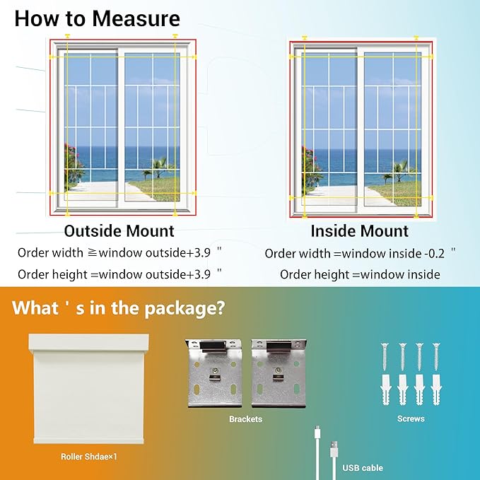 Motorized Blinds with Remote, Light Filtering Smart Roller Blinds Compatible with Apple Homekit Google Home and Alexa, Automatic Window Blinds Customize, Beige