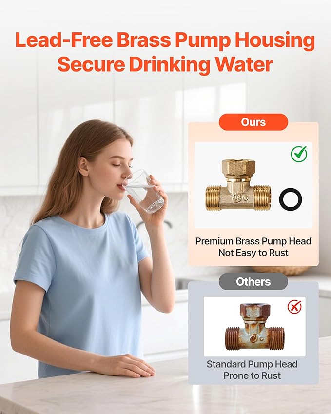 VEVOR Digital Smart Instant Hot Water Recirculating Pump Kit, with Built-in Thermostat, Timer, Digital Screen, Under Sink Recirculation Circulation Circulator Pump System, for House Water Heaters