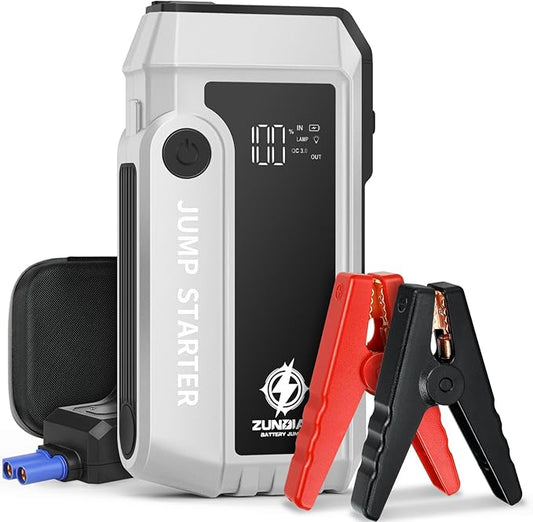 Car Battery Jump Starter 4000A Peak, Portable Battery Jumper Starter Up to 8.0L Gas & 6.0L Diesel Engines, 12V Car Jumper Battery Pack Charger with Flashlight