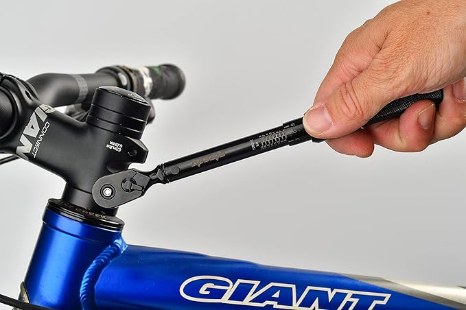 EPAuto Bike Tool 1/4 Inch Drive Click Torque Wrench Set (2 to 20 Nm), Hex/Torx Bit Socket Extension Bar Bicycle Maintenance Kit, Black