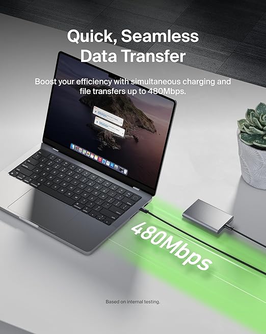 Belkin USB C to USB C Cable 2-Pack, 9.9ft, 60W - Type C Charger, iPhone Charger Cord, Soft, Braided, Flexible for iPhone 16, Galaxy S25, Pixel 9, Airpods, iPad Pro & More, Travel Essentials - Black