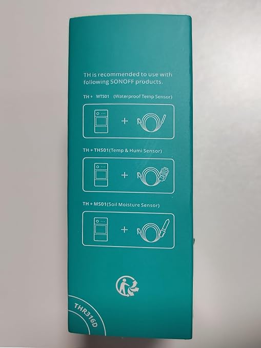 SONOFF THR316D Elite 16A Smart Switch with Temperature and Humidity Monitoring with LCD Screen, Compatible with Alexa/Google Home/IFTTT.