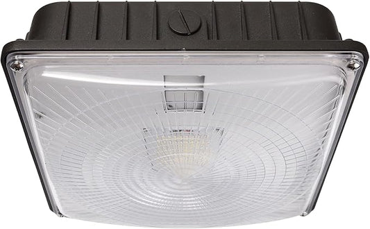 ASD LED Canopy Light 100W UL & DLC Listed, led Canopy Lights Outdoor and Indoor, Dimmable 0-10V, 12050lm, 5000K, 11"x11", 120-277V, IP65, -4℉—104℉, Brown
