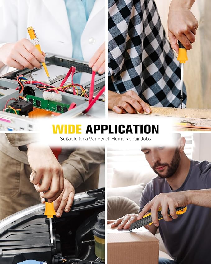 5pcs General Household Tool Set, Includes Crosshead Screwdriver, Flat-head Screwdriver, Electrical Pen, PVC Tape, Suitable for Daily Use