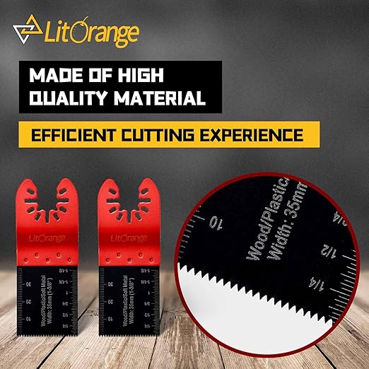 31PCS Oscillating Saw Blades, Universal Titanium Multitool Quick Release Saw Blades for Cutting Metal Nails Screws Wood and Plastic