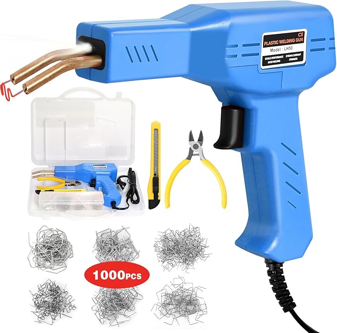 ATOLS Plastic Welder, 1000PCS Staples, Plastic Welding Kit, Hot Stapler Kit, Plastic Welder Gun Kit, Car Bumper Repair Kit, Plastic Repair Kit