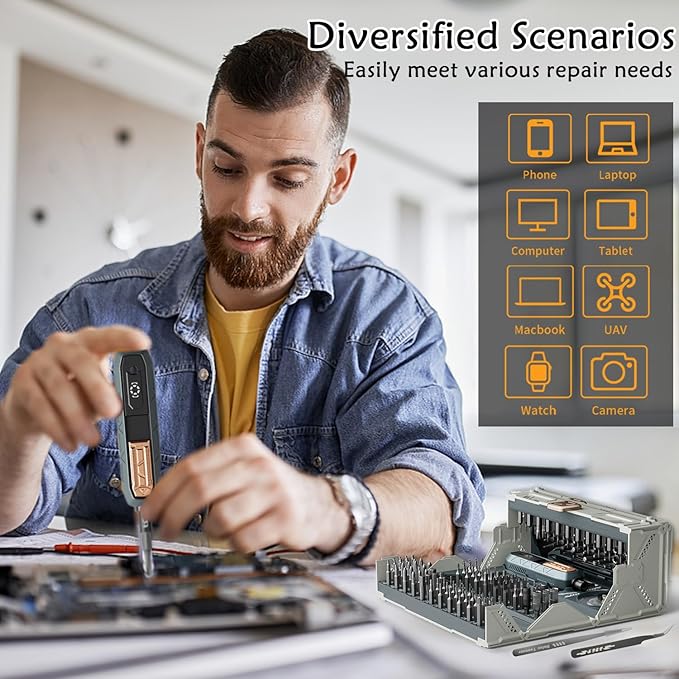 180 in 1 Manual Precision Screwdriver Set, Professional Computer Screwdriver Kit, Magnetic Repair Tool Kit with Home Drill Bits for iPhone Computer Laptop ablet Watch Xbox Game Console