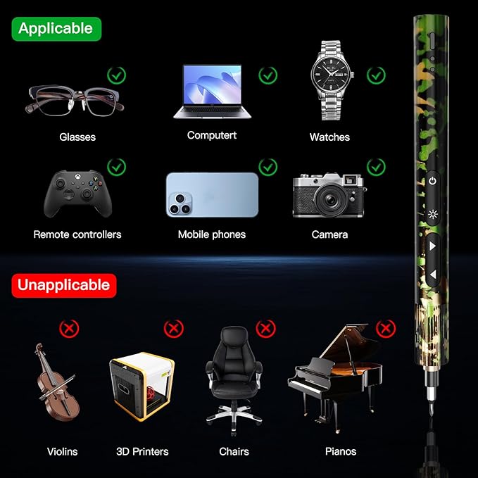 Electric Screwdriver Set 78 in 1 - Mini Precision Screwdriver With 70 Bits, Rechargeable Power Screwdriver Kit for Electronics - Green