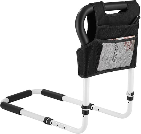 Bed Rails for Elderly Adults Safety: Adjustable Bed Assist Rails for Seniors & Patients with Storage Bag - Adjustment Fits Twin/Queen/King Cali Beds - Bedside Rail Handle Support Bar Bed Guard Rails