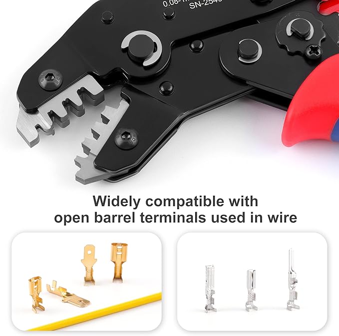 Knoweasy JST Crimper and Molex Crimper Compatible with JST, Dupont, Molex terminals - Precision Wire Crimp Tool