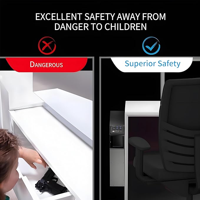 Biometric Fingerprint Mountable Gun Safe, Passcode, Keys and Quick Access Auto Pop，Gun Safe for Nightstand, Desk, Bed Side