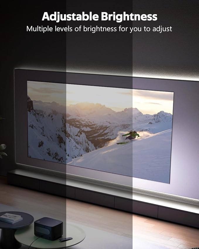 5V USB COB LED Light Strip Dimmable High Density White Light for TV 16.4FT 6000K 320LEDs/M Flexible LED Strip Lights USB Powered with Self -Adhesive for Bedroom Mirror TV Backlight Decor 5M