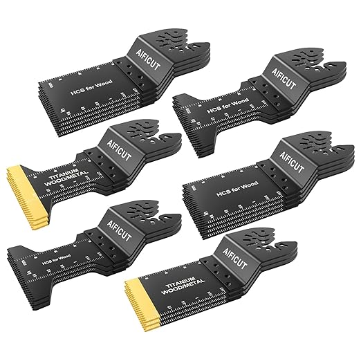 20 Pcs Oscillating Saw Blades Universal Wood Plastics Metal Titanium Multitool Blades Kits Fit Dewalt Rockwell Milwaukee Makita Bosch