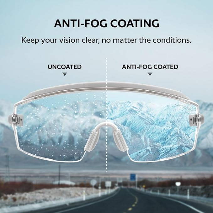 UKNOW Safety Glasses Over Eyeglasses, Anti Fog Safety Goggles ANSI Z87.1, Adjustable Protective Eyewear