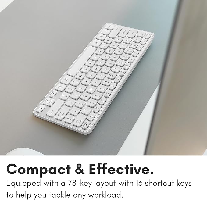 Macally Compact Bluetooth Keyboard for Mac - Premium Multi Device Connectivity - Compatible Apple Wireless Keyboard for MacBook Pro/Air, iMac, Mac mini, iPad, Laptop, and PC