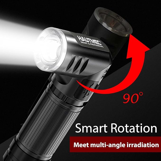 HAUTMEC Rechargeable LED Flashlights 500 High Lumens Super Bright Magnetic Flashlight Waterproof Mini Flashlight 3 Modes Handheld Small Flashlights Powerful for Camping, Outdoor, Hiking(2 Pack)