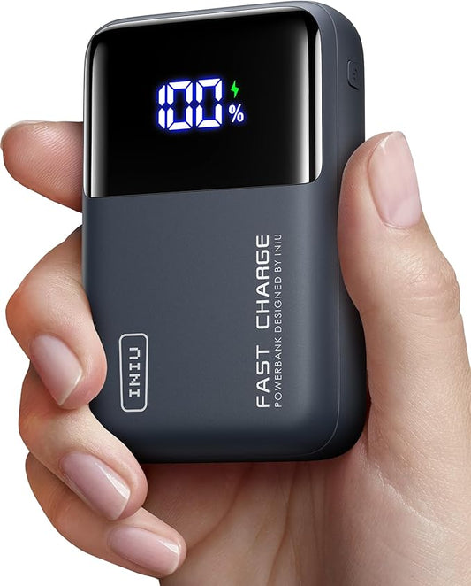 INIU Power Bank, 25000mAh 100W High Capacity Laptop & Phone Small Portable Charger, Fast Charging Flight Cruise Ship Family Trip Accessories Battery Pack for College Student Travelers Boys Girls, Blue