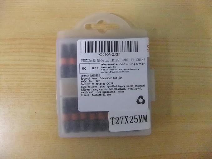 Pro T27 Bit Assortment - Screwdriver Bits Set 20Pcs, 25mm Length, Torx Screwdriver Bit, 1/4 Inch Hex Shank, with Storage Box