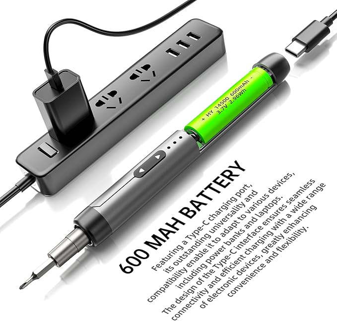 Electric Screwdriver Set, Precision Screwdriver Set, Magnetic Drill Bit, Magnetic Storage, Mini Precision Electric Screwdriver Repair Kit for PC RC Electronics