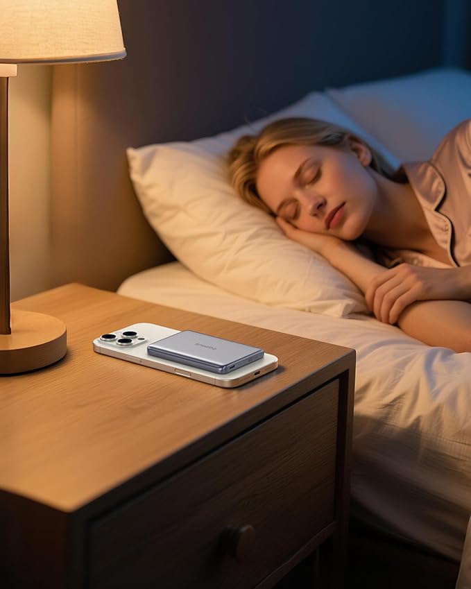 Baseus Picogo Magsafe Portable Charger, Qi2 Certified 0.5" Ultra Slim 15W Wireless Power Bank, 10000mAh 27W Fast Charging Magnetic Battery Pack with USB-C for iPhone 16/15/14/13/12 Series Only