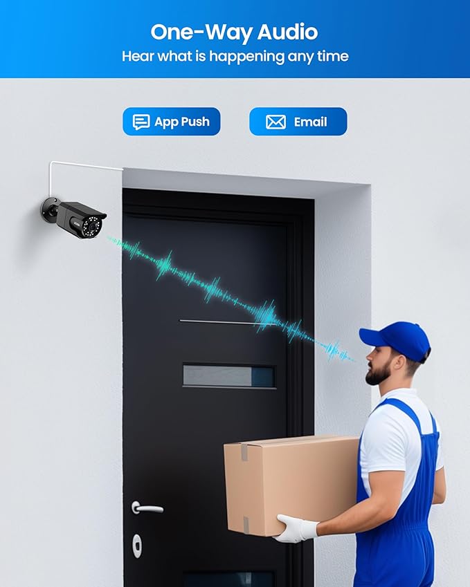 ZOSI 4K 8CH PoE Security Camera System (16CH Expandable), H.265+ 8CH NVR with 2TB HDD for 24/7 Record, 4 x 8MP PoE IP Cameras Outdoor Indoor, Human Detection, One-Way Audio, 100ft IR Night Vision
