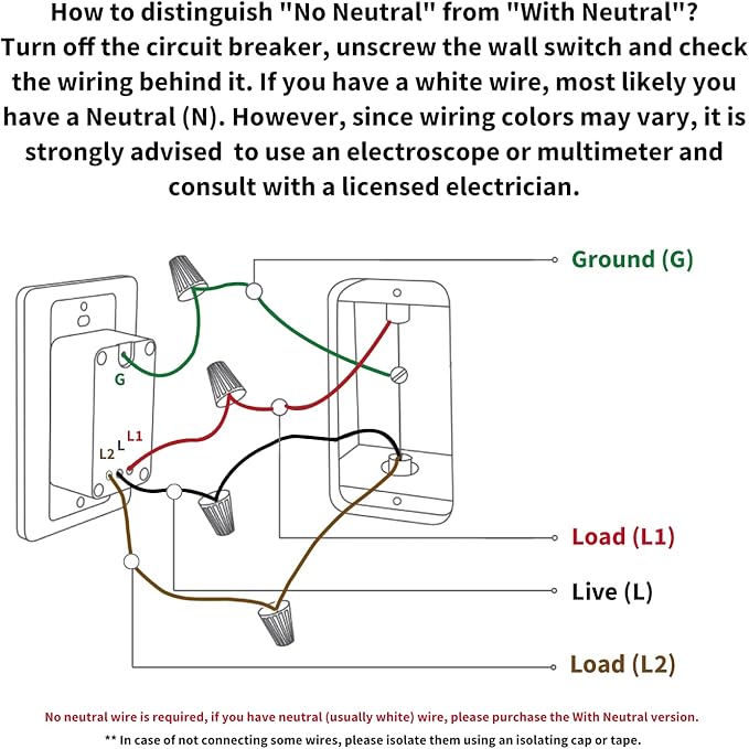 Aqara Smart Light Switch (No Neutral, Double Rocker), Requires AQARA HUB, Zigbee Light Switch, Remote Control and Smart Home Automation, Compatible with HomeKit, Google, Works with Alexa, SmartThings