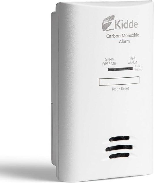 Kidde Carbon Monoxide Detector, Plug in Wall with AA Battery Backup, Test-Hush Button