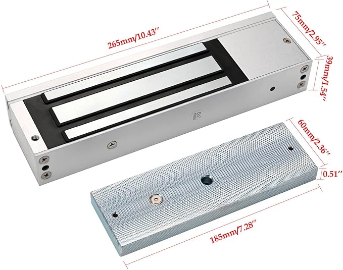 Electric Magnetic Lock Kit 1200lb Electromagnetic Lock Waterproof RFID Keypad with Press to Exit Button Doorbell Chime and Remote Control for Door Access System