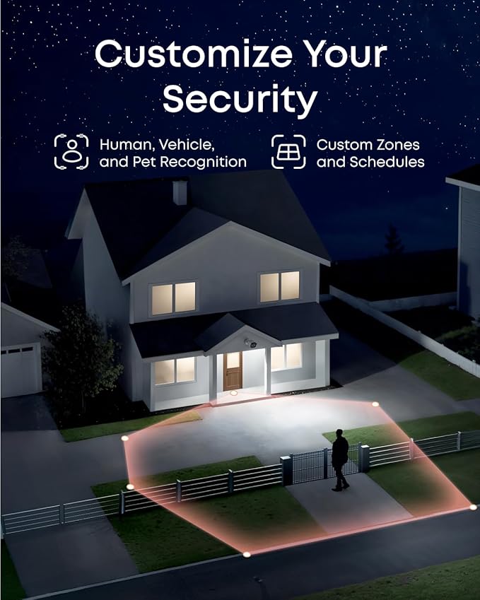 eufy PoE Bullet Security Camera E40, NVR Add On Cam, 24/7 Recording, 4K UHD, 122° FOV, F1.6 Color Night Vision, Human/Vehicle/Pet AI Detection, Red and Blue Strobe, Plug and Play