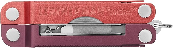 LEATHERMAN, Micra, Keychain Multi-tool with Grooming Tools, Mini Pocketknife for Everyday Carry (EDC), Hobbies & Outdoors, Built in the USA, Mulled Wine