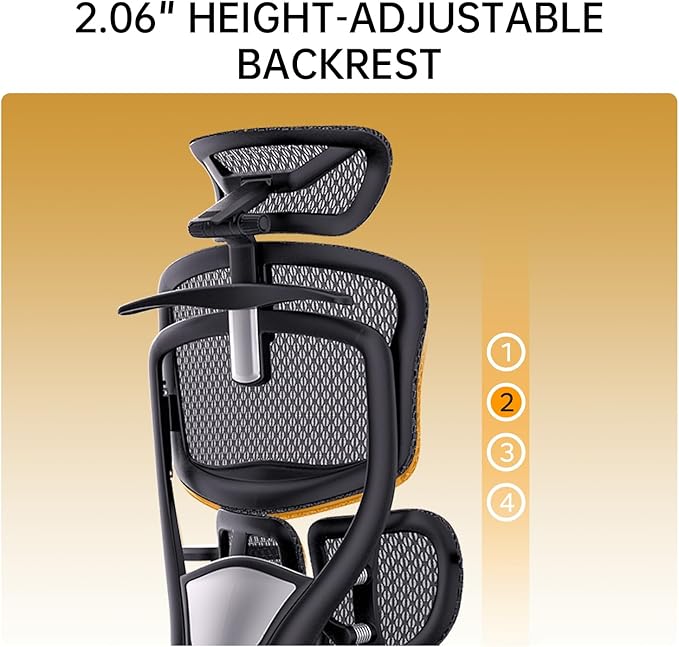 ERGOUP Ergonomic Office Chair,Full Mesh Design, 4D Adjustable Headrest, 360° Rotating Armrests, Black - Ultimate Support for Long Hours, Perfect for Elite Professionals & Gamers