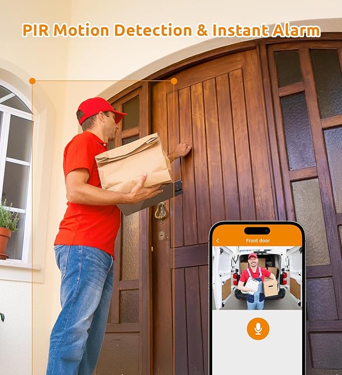 TOUCAN Doorbell Camera, Video Doorbell with Chime, 2-Way Talk, 2.4Ghz WiFi, Night Vision, PIR Motion Detection, Compatible with Alexa and Google Assistant, Indoor Outdoor Surveillance