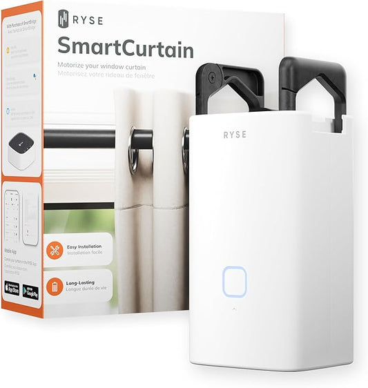RYSE SmartCurtain | Motorized Curtain | Turn Your Current Curtains into Electric, Automated Drapes | Smart Home Smart Curtains Motorized Window Curtains | Phone App Enabled
