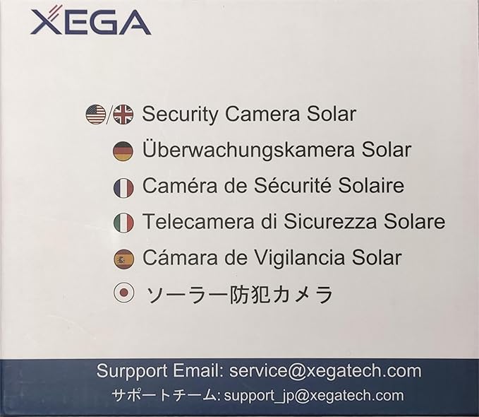 Xega 4G Cellular Security Camera【Dual Lens】 Outdoor with SIM Card, 14400mAh 2K HD Wireless Solar 4G LTE Camera, PTZ Motion Dtetection Spotlight Siren TF Cloud Storage,Only Support The Built-in SIM