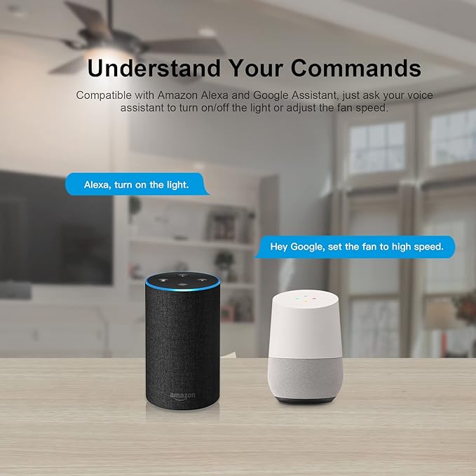 SONOFF iFan04-L WiFi Ceiling Fan Light Controller, APP Control&Remote Control, Compatible with Alexa & Google Home, No Hub Required(2.4G WiFi) (2 Pack)