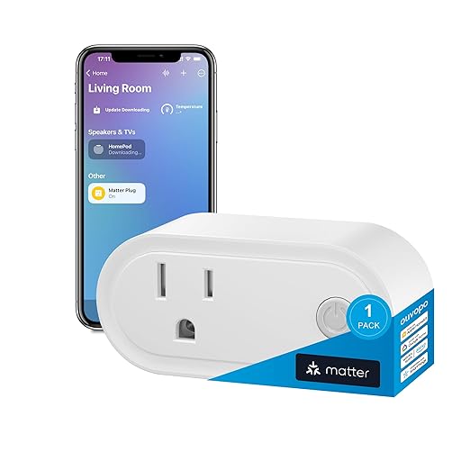 Matter Smart Plug, 15A Wi-Fi Outlet, Compatible with Apple HomeKit, Siri, Alexa, Google Assistant & Nest Hub, App Control, Timer, No Hub Required, 2.4GHz Wi-Fi Only