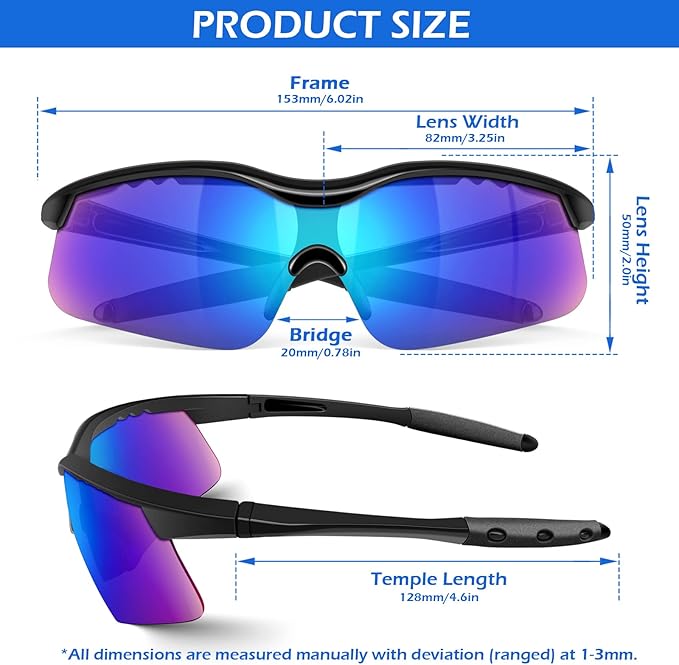 OXG Safety Glasses for Men Women, Impact & Scratch Resistant ANSI Z87.1 Safety Goggles Eye Protection UV-Block