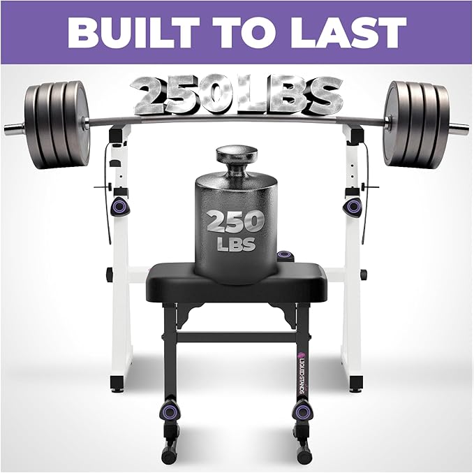 Liquid Stands Portable Heavy Duty Digital Piano Stand & Bench Set - Adjustable Keyboard Music Stand & Seat for 54-88 Key Electric Pianos (White)